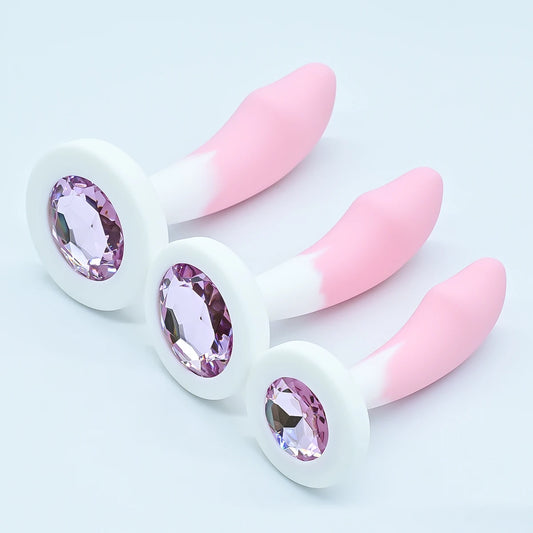 1pcs, silicone anal plug, Gem base butt plug, Adult masturbation sexual wellness, Stimulator Anal, anal massage dilatancy toys,