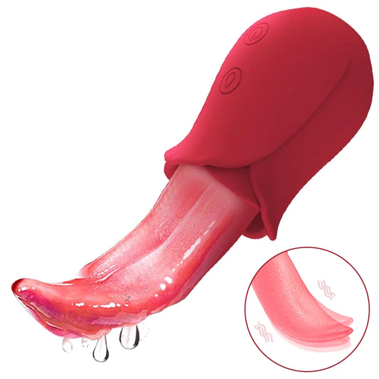 Powerful Tongue Licking Vibrator Adult Sex Toy For Women Nipple Vagina Clitoris Stimulator G Spot Vibrators Female Masturbation