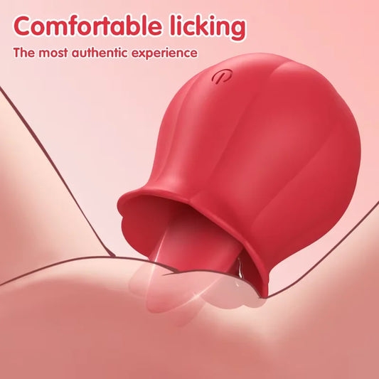 Rose-Licking Dildo Vibrator Sex Toy for Women Nipple Clitoral Stimulator Vibrating Egg Tongue Lick Clitoris Sucker Adult Toys 18